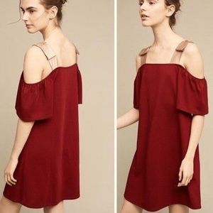 Anthro Sunday in Brooklyn Cold Shoulder Bow Dress Sz XS